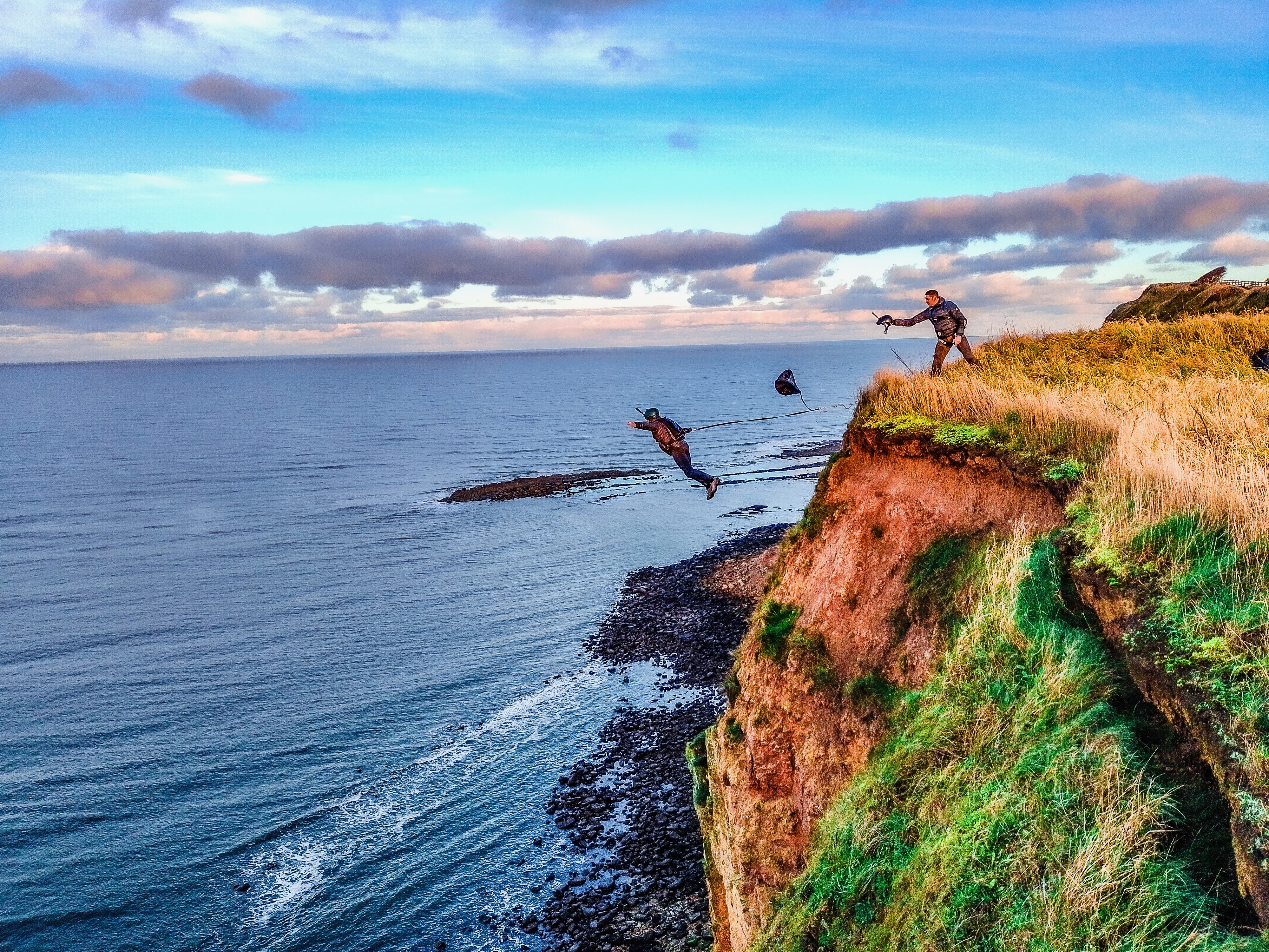 Louis during a jump session